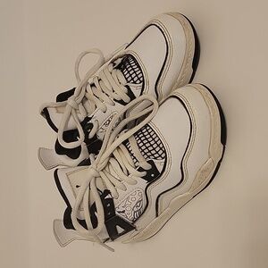 Nike Air Jordan 4 Retro SE PS DIY White Black Sneakers / Size 12C